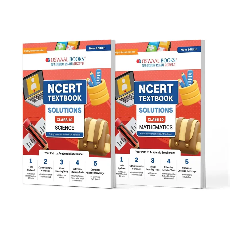 CBSE Class 10 NCERT Textbook Solutions Class 10 Science & Mathematics | Set of 2 Books | For Latest Exam