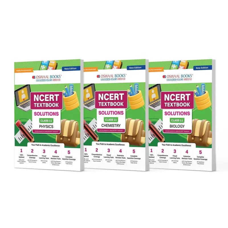 CBSE Class 11 NCERT Textbook Solutions Class 11 | Physics | Chemistry | Biology | Set of 3 Books | For Latest Exam