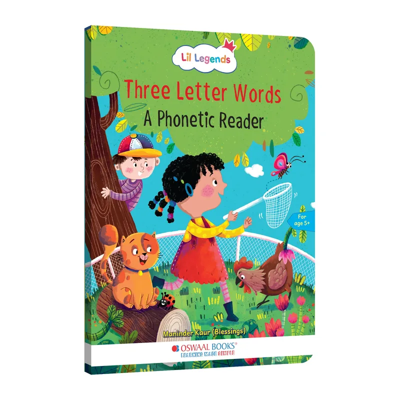 Lil Legends Three Letter Words A Phonic Reader- CVC Phonics Book for Kids | Letter Sounds, Blending and Word Recognition | Early Reading Practice Workbook | For Nursery/LKG/UKG | Age 5+