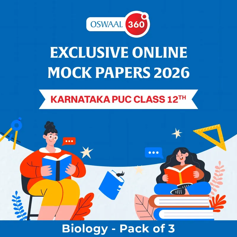 Karnataka Board Class 12 Karnataka PUC Class 12th Biology | Exclusive Online Mock Papers 2026 - Pack of 3