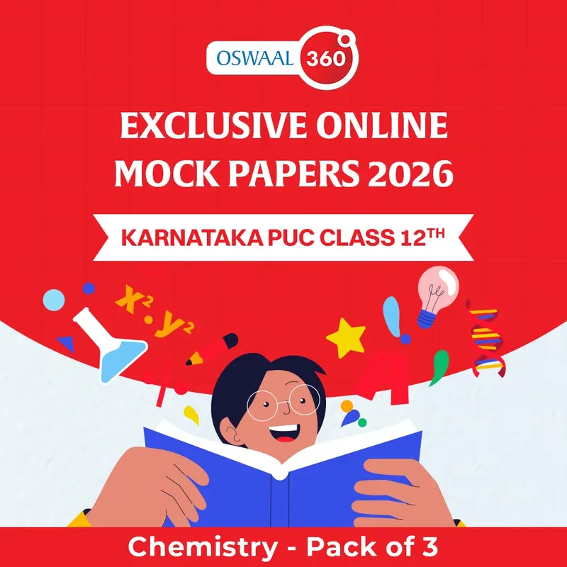Karnataka Board Class 12 Karnataka PUC Class 12th Chemistry | Exclusive Online Mock Papers 2026 - Pack of 3