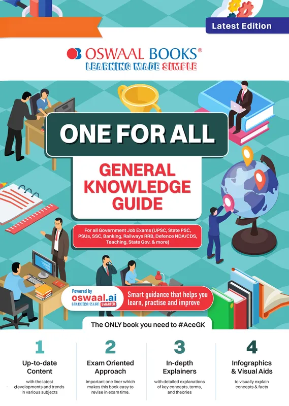 One For All General Knowledge Book English Medium | Government & Competitive Exams – SSC, Banking, Railways RRB, Defence NDA/CDS, UPSC, PSC, Teaching, State Govt | For 2026-27 Exams