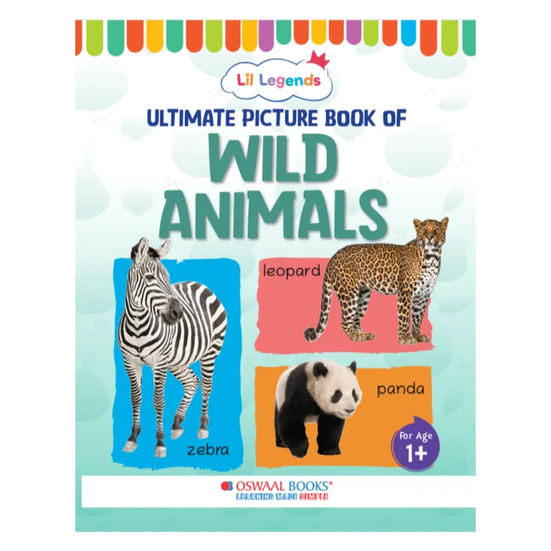 Lil Legends Picture Book for Kids Age 1+ Years - Learn About Wild Animals | Early Learning Illustrated Book with Colourful Pictures | First Words Book for Toddlers & Preschoolers