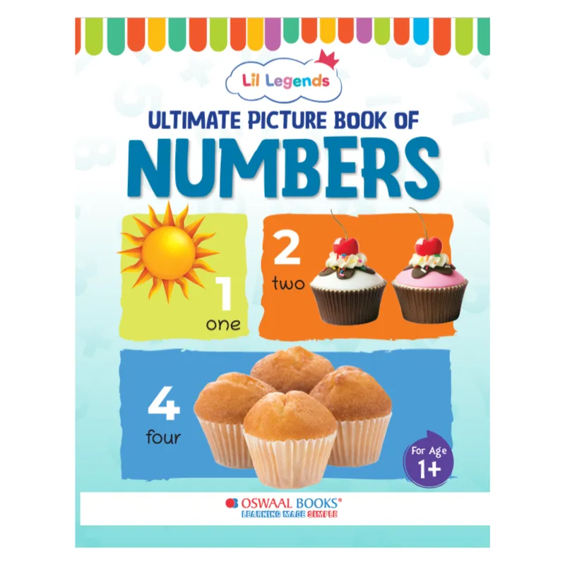 Lil Legends Picture Book for Kids Age 1+ Years - Learn About Numbers (1,2,3) | Early Learning Illustrated Book with Colourful Pictures | First Counting Book for Toddlers & Preschoolers