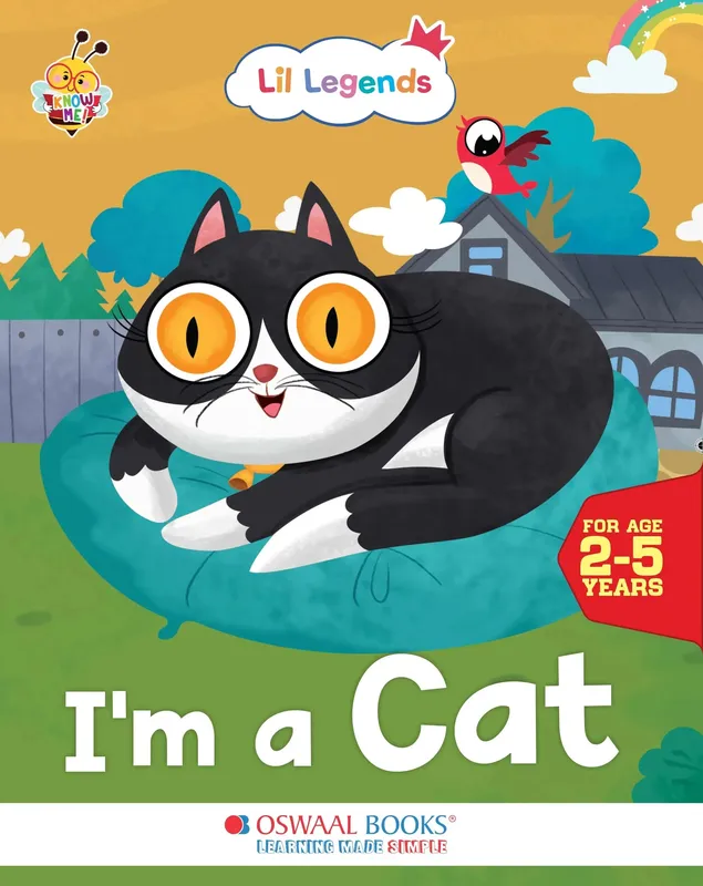 Lil Legends Know Me Series for Kids | I am a Cat | Fascinating Pet Animal Book | Illustrated Picture Book | Age 2+ Years | Early Learning Fun | Paperback