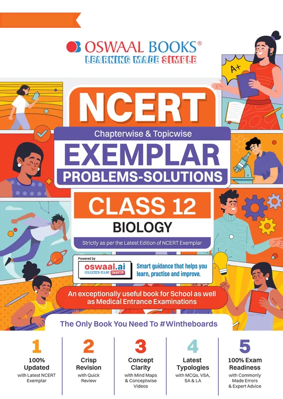 CBSE Class 12 NCERT Exemplar (Problems - Solutions) Class 12 Biology Book For Latest Board Exam