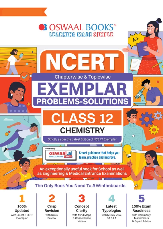 CBSE Class 12 NCERT Exemplar (Problems - Solutions) Class 12 Chemistry Book For Latest Board Exam