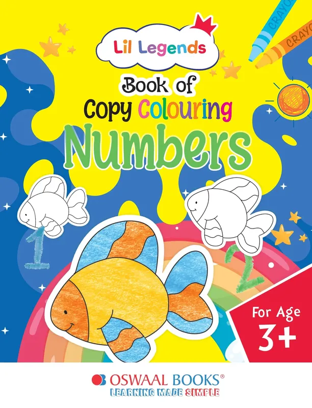 Lil Legends Book Of Copy Colouring Numbers for Kids | Fun Activity Book to Boost Focus, Vocabulary and Creativity | For Nursery/LKG/UKG | Age 3+