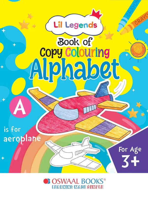 Lil Legends Book Of Copy Colouring Alphabets for Kids | Fun Activity Book to Boost Focus, Vocabulary and Creativity | For Nursery/LKG/UKG | Age 3+