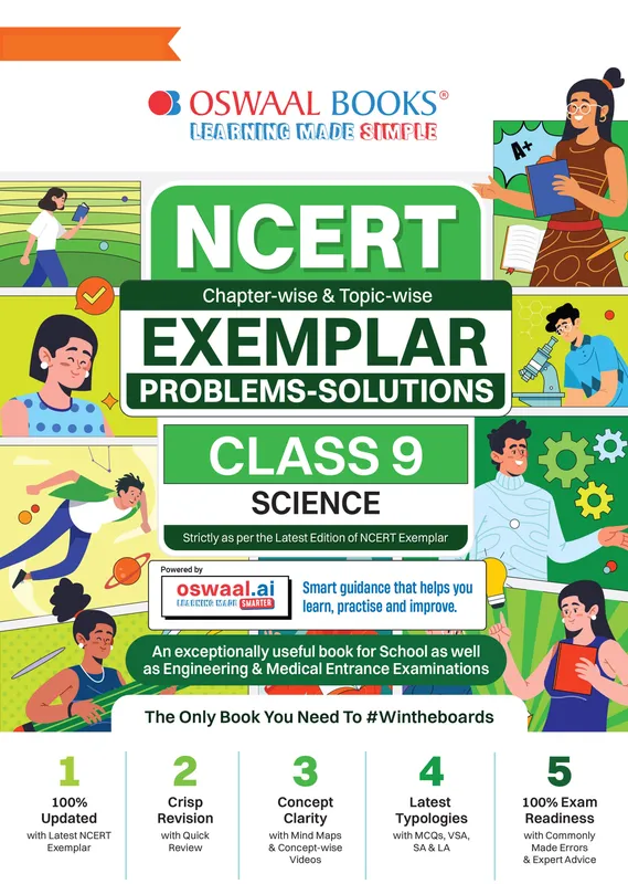 CBSE Class 9 NCERT Exemplar (Problems - Solutions) Class 9 Science Book For Latest Exam