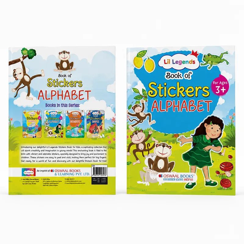 Lil Legends Book Of Stickers Alphabet for Age 3+ | Learn ABC with Fun Sticker Activities | Early Learning Educational Workbook | For Toddlers/Preschoolers/Nursery/LKG
