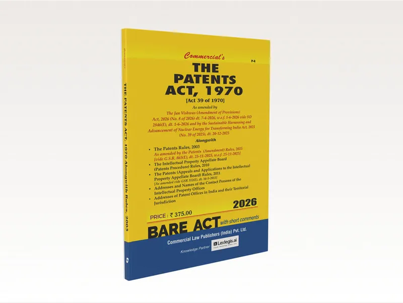 The Patents Act, 1970 As amended by The as amended by the Jan Vishwas (Amendment of Provisions) Act, 2023