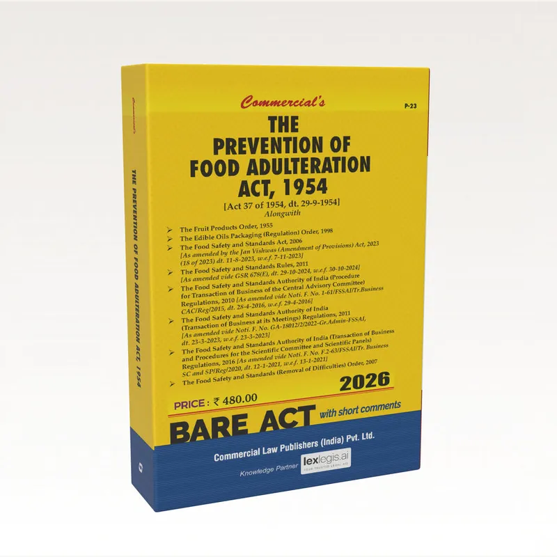 The Prevention of Food Adulteration Act, 1954