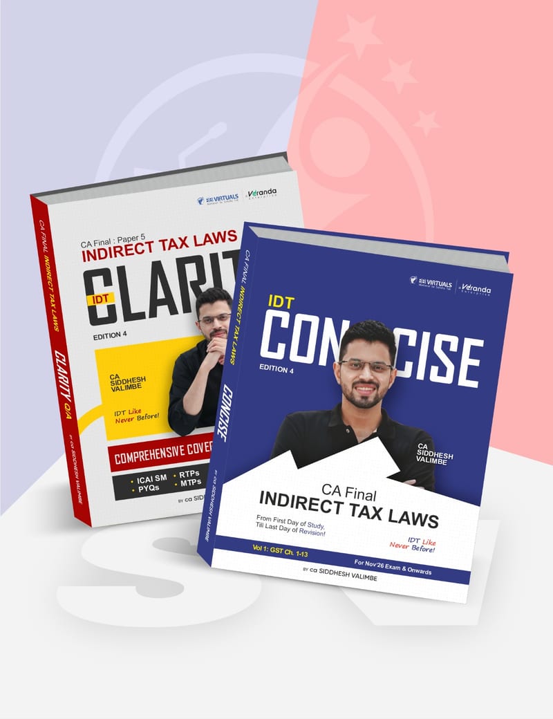 CA Final IDT Books for Nov 26 by CA Siddhesh Valimbe