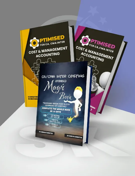 CA Inter Cost & Management Accounting (COMBO) Optimised Book & Magic book By CA Sankalp Kanstiya Applicable For Sept 26