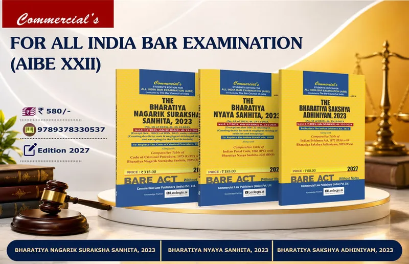 AIBE Combo Pack: Bharatiya Nyaya Sanhita, 2023, Bharatiya Nagarik Suraksha Sanhita, 2023 & Bharatiya Sakshya Adhiniyam, 2023