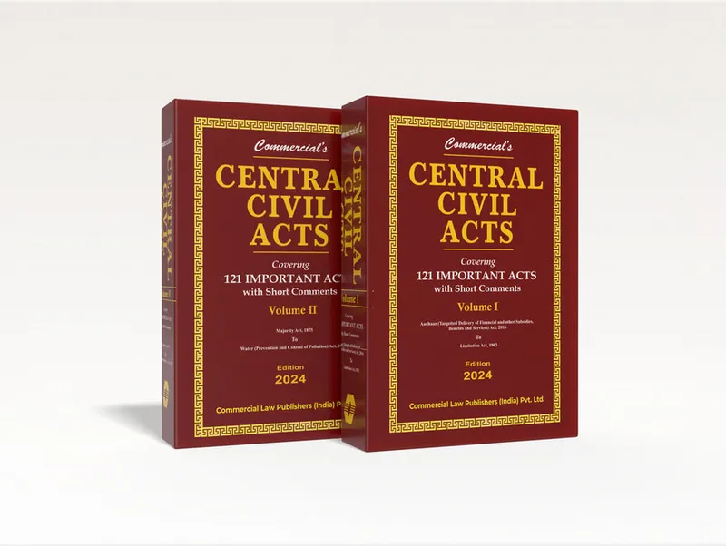 Central Civil Acts covering 121 Important Acts