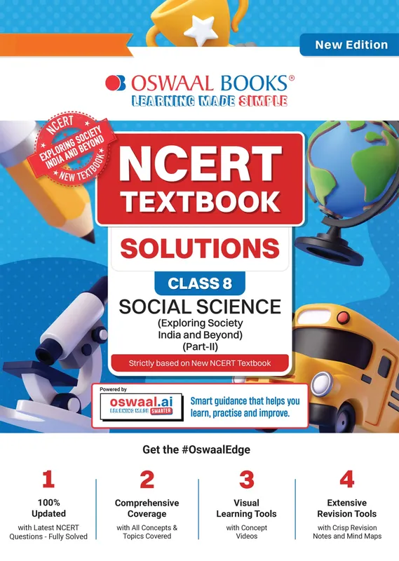 NCERT Textbook Solutions Social Science Part-2 Class 8 | For CBSE 2026-27 Exam | Based on Latest NCERT Exploring Society India and Beyond | With Objective & Subjective Questions for Practice