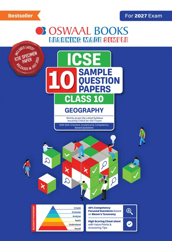 ICSE | 10 Sample Question Papers | Class 10 | Geography (For 2027 Exam) | Includes–Board Paper 2026 & Specimen 2027 | With On Tips Notes, Mind Maps & Oswaal AI