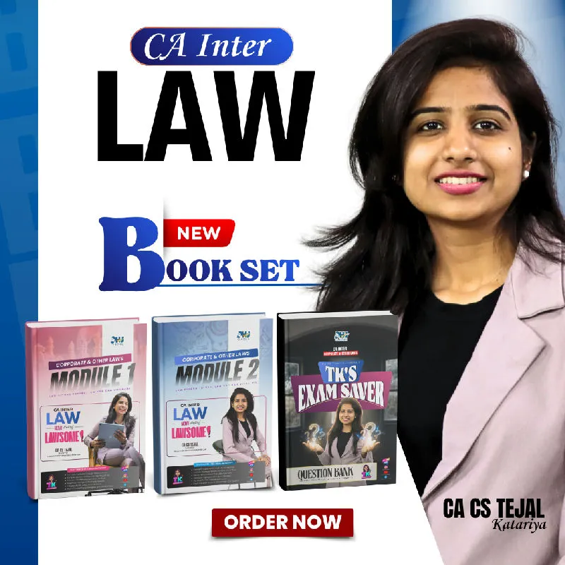 CA Inter LAW Complete Book Set by CA CS Tejal Katariya