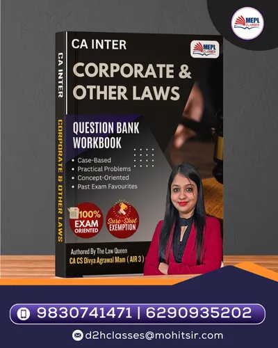 CA Inter - Corporate and Other Laws Workbook By CA CS Divya Agarwal (AIR 3)