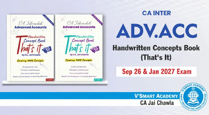 Advanced Accounts "That's It" Handwritten Concepts Book | CA Inter | By CA. Jai Chawwla