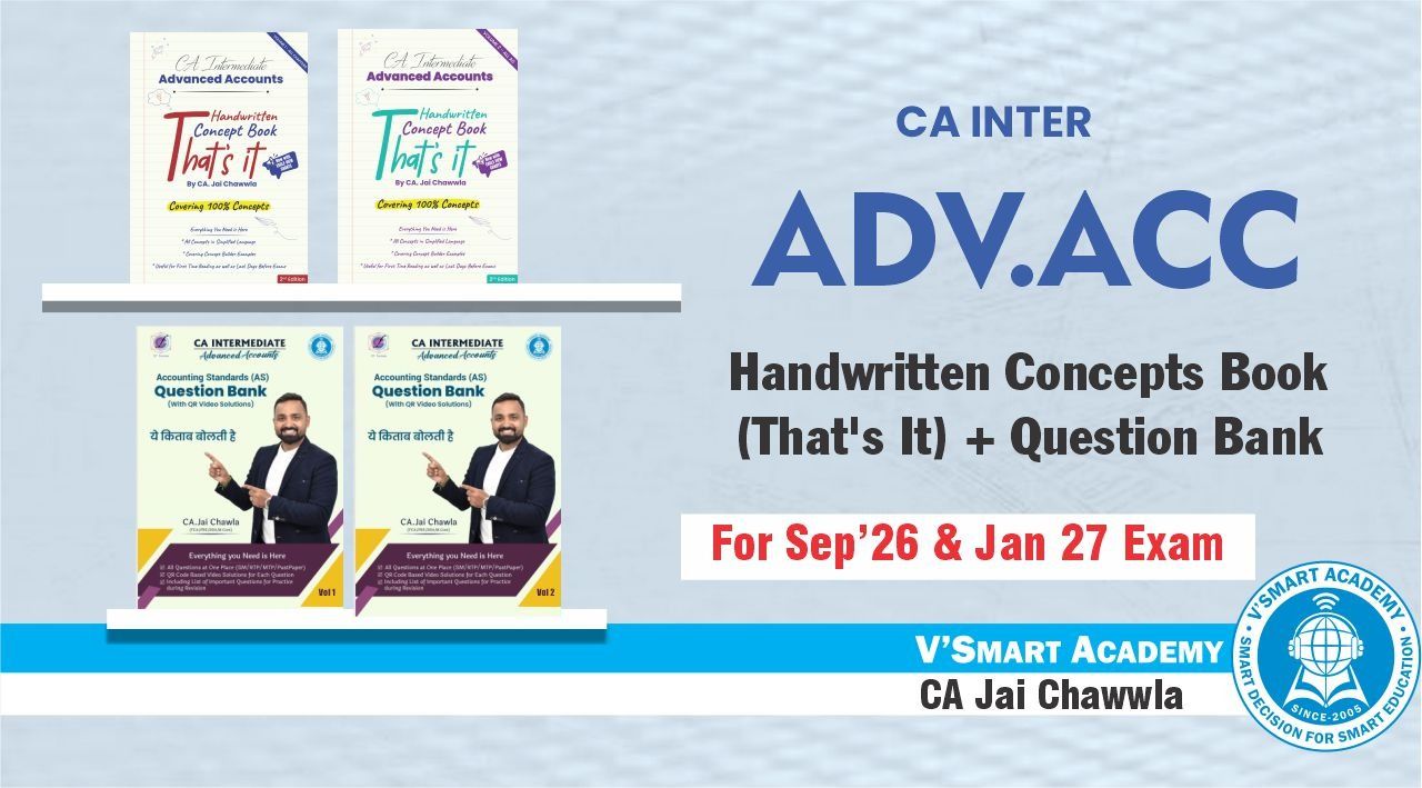 Inter Adv Acc | That's It Handwritten Concepts Book & Question Bank | Complete Bookset  | By CA Jai Chawwla