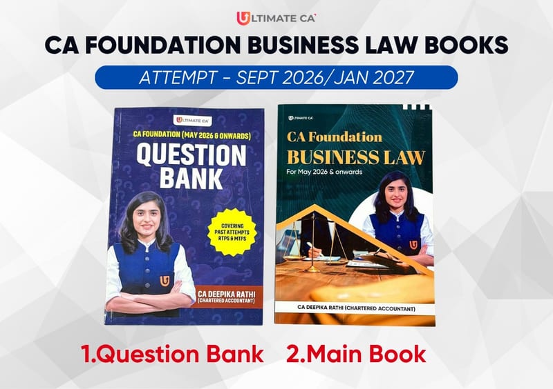 Combo 2 Books | Main Book| Question Bank | Business Laws| CA Foundation New Syllabus | CA Deepika Rathi