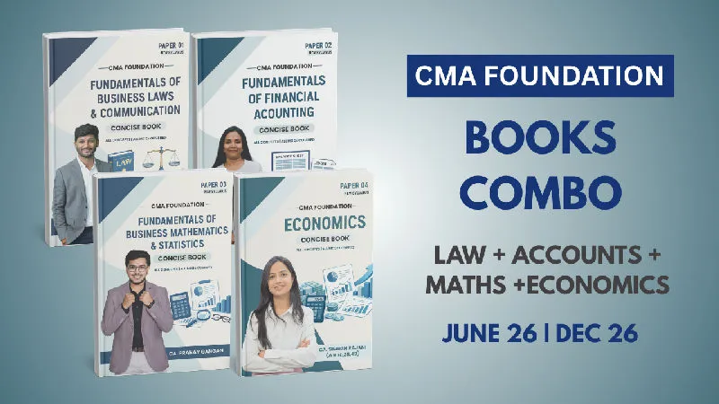 CMA Foundation All Subject Combo Books Set By CMA Faculty