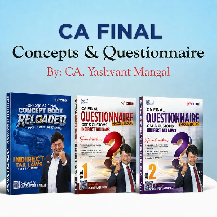 CA FINAL IDT Concept Book + Questionnaire Book Combo by CA Yashvant Mangal For May 27 & Onwards
