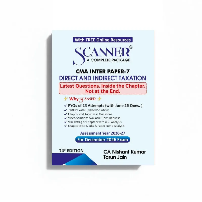 CMA Inter Paper - 7 Direct and Indirect Taxation for Dec.26