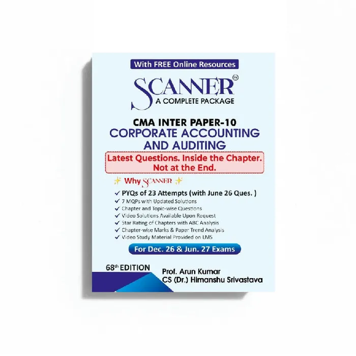 CMA Inter Paper - 10 Corporate Accounting and Auditing for Dec.26, Jun.27