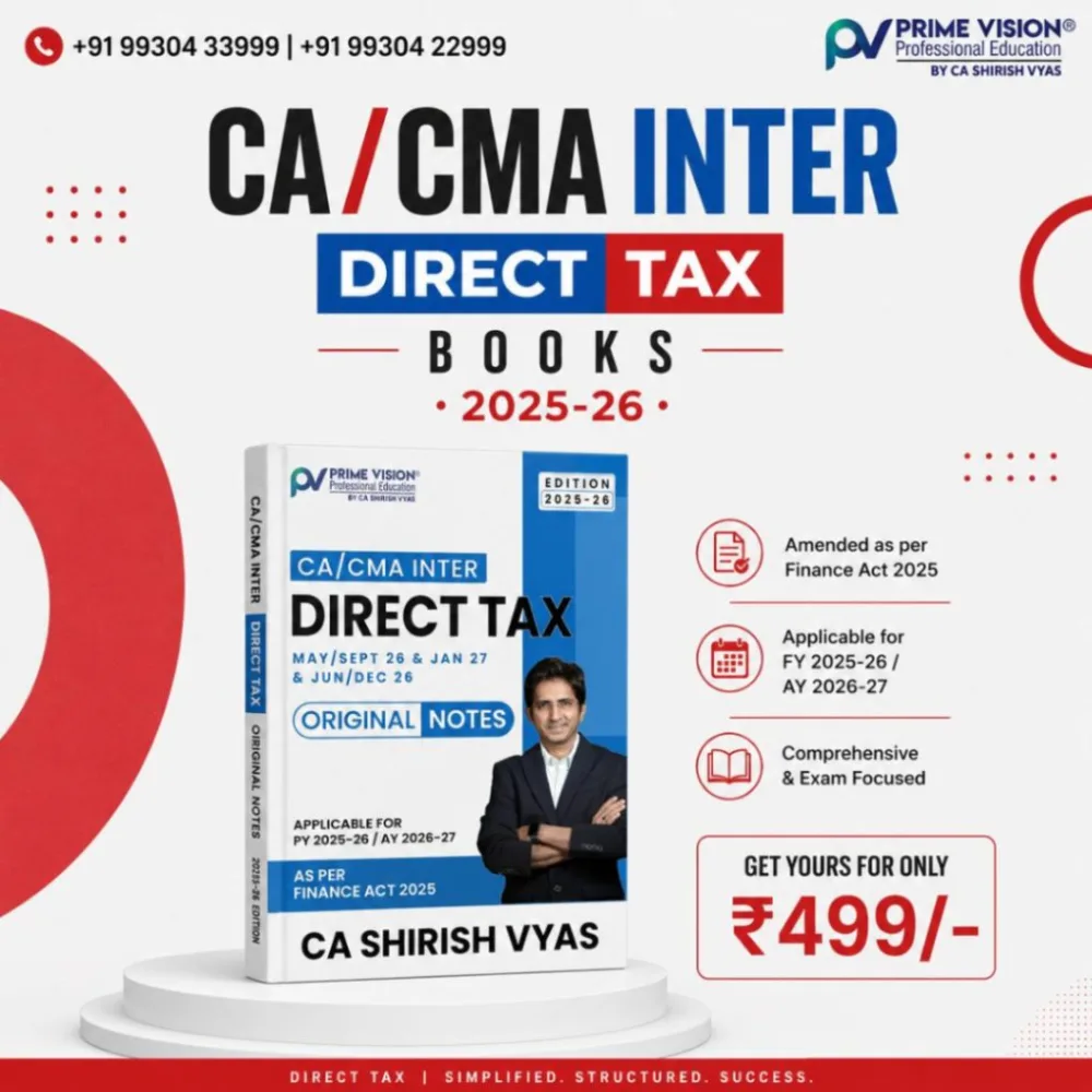 CA/ CMA INTER DIRECT TAX Original Notes (Concept Book) Sept 26 / Jan 27 & Dec 26