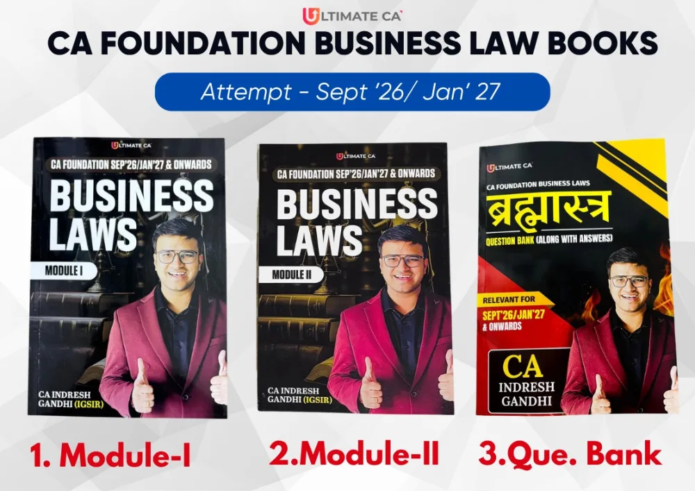 Combo 3 Books | Module 1 | Module 2 | Questions Bank |Business Laws | CA Foundation New Syllabus | IGSIR |