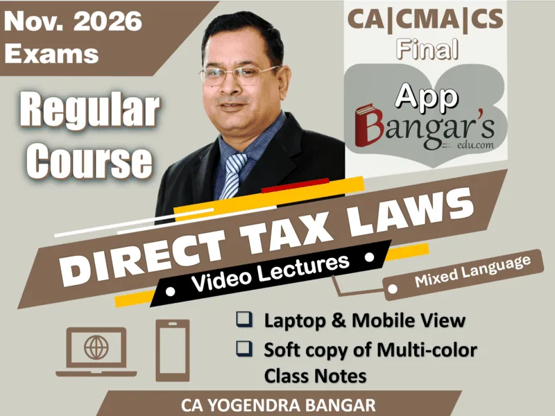 CA Final Indirect Tax Laws by CA Yogendra Bangar