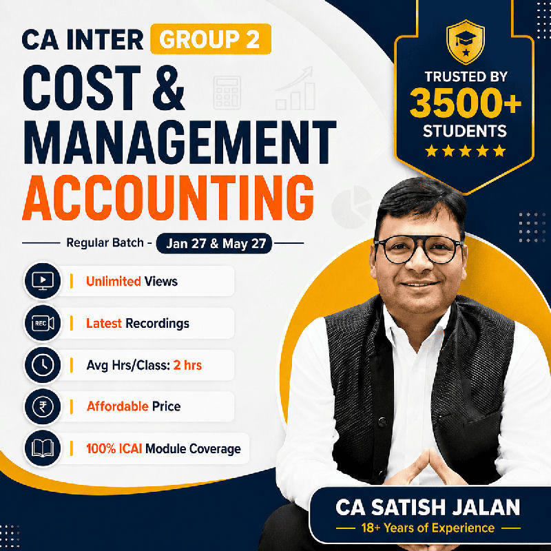 CA Inter Cost and Management Accounting by CA Satish Jalan