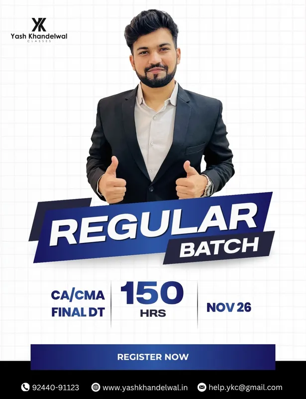 CA/CMA Final DT Regular Batch for Nov26