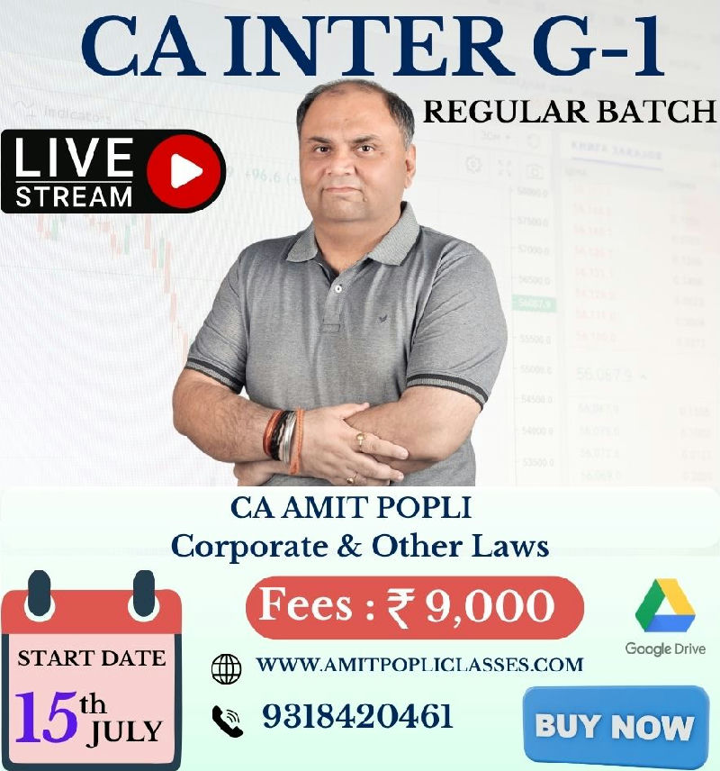 CA Inter-Corporate & Others Laws [REGULAR] July'26 Batch