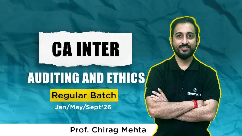 CA Inter Auditing and Ethics by CA Chirag Mehta