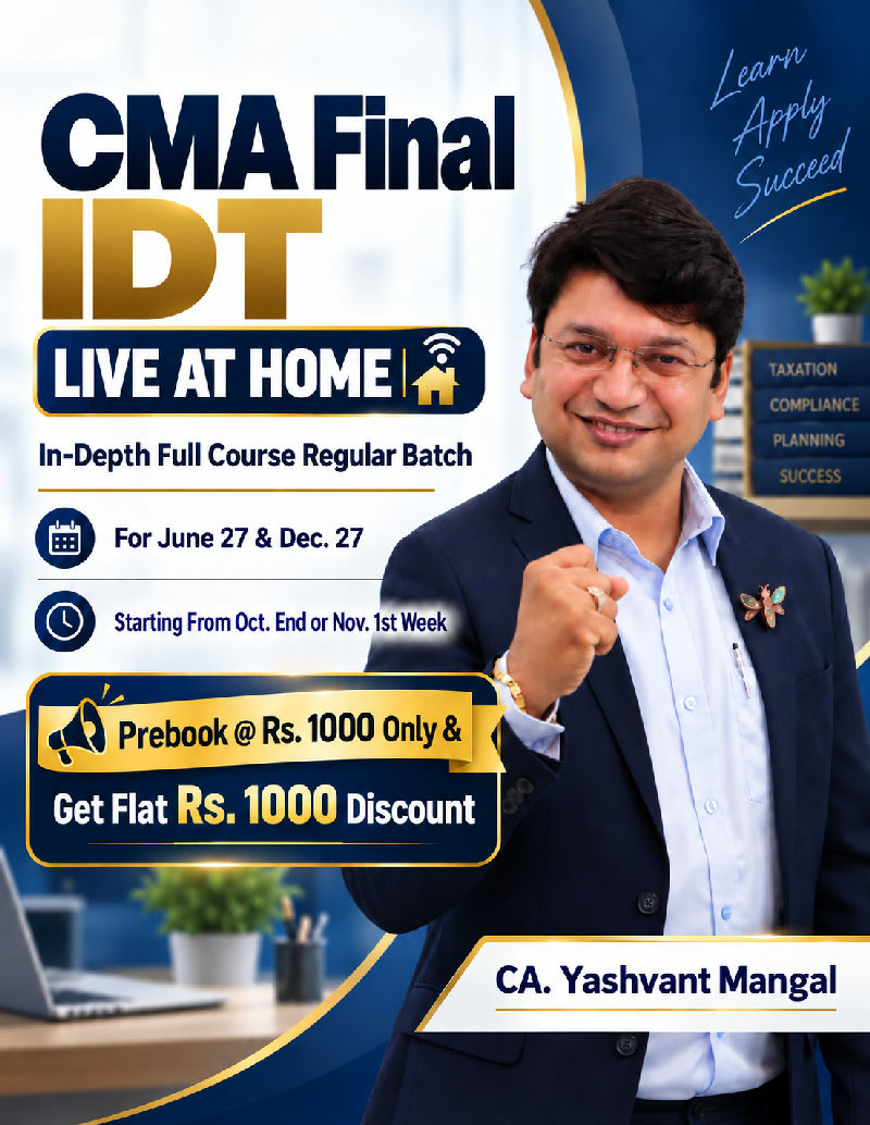 CMA Final Indirect Tax Laws-and Practice by CA Yashvant Mangal