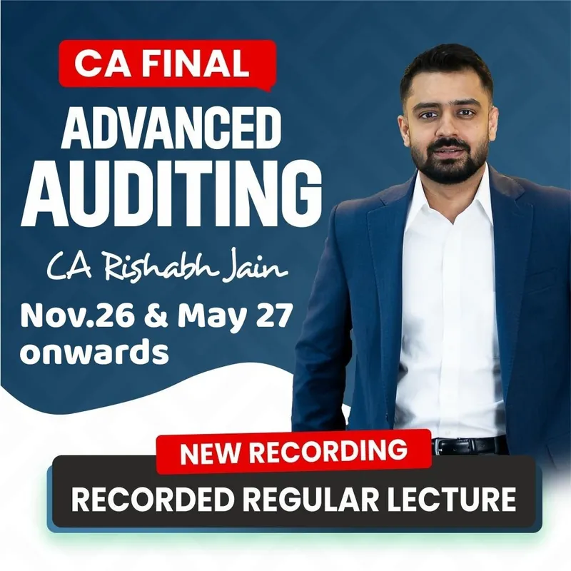 CA Final Audit Regular New Batch By CA Rishabh Jain _Nov26 / May 27 Onwards