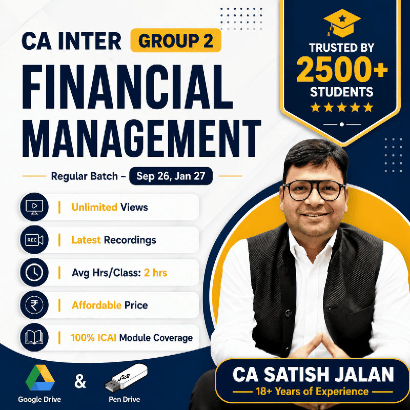 CA Inter Financial Management by CA Satish Jalan