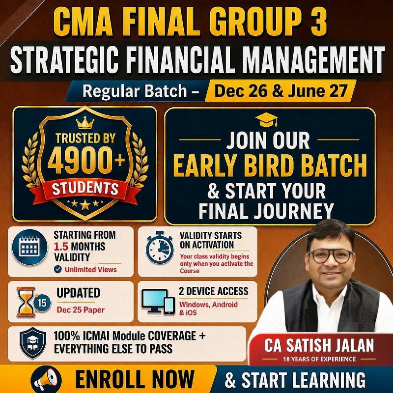 CMA Final Strategic Financial Management by CA Satish Jalan