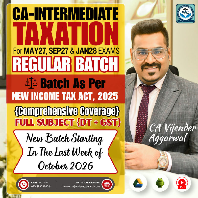 CA Inter Taxation by CA Vijender Aggarwal