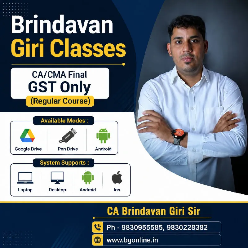 CMA Final GST Only (Regular Batch) For Dec26 Exams