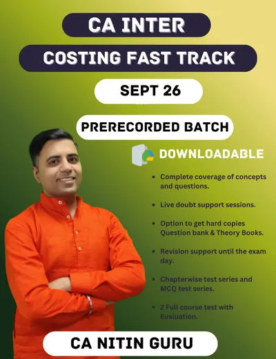 CA Inter Cost and Management Accounting by CA Nitin Guru