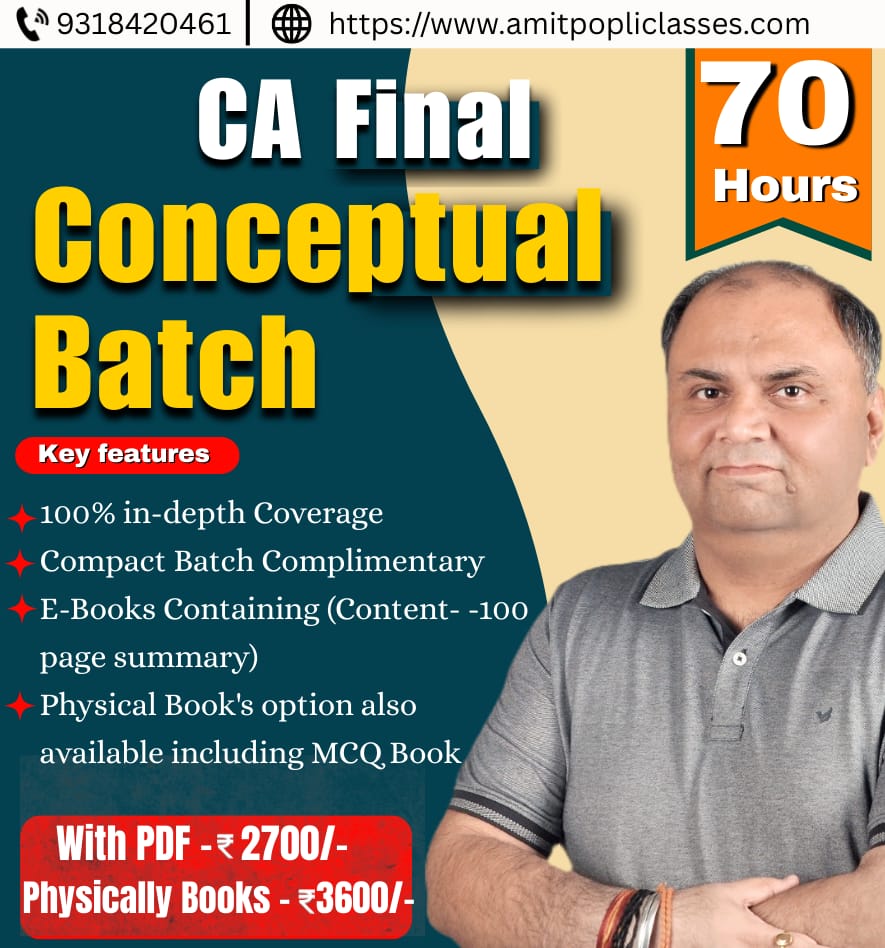 CA Final - CONCEPTUAL Batch (SET A – Self Paced Exam & IBS Paper-6)