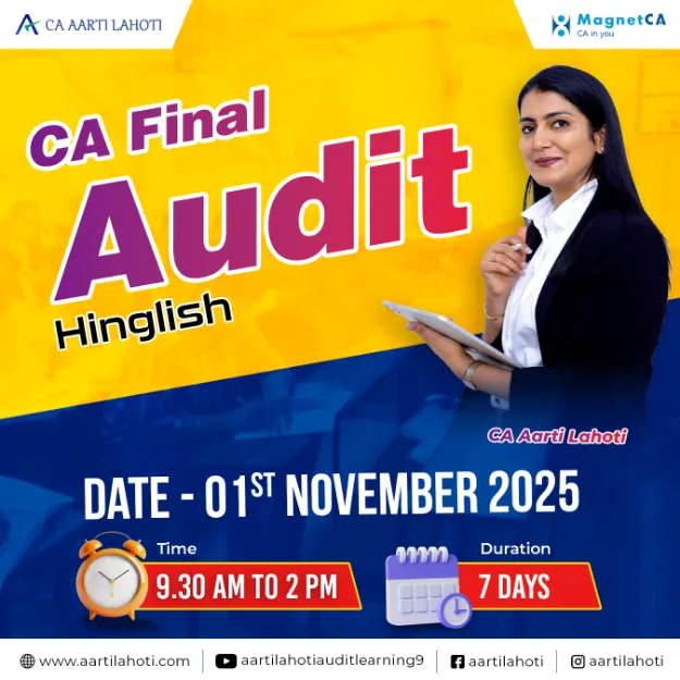 CA Final Audit Hinglish Full Coverage Marathon Batch | By CA Aarti Lahoti