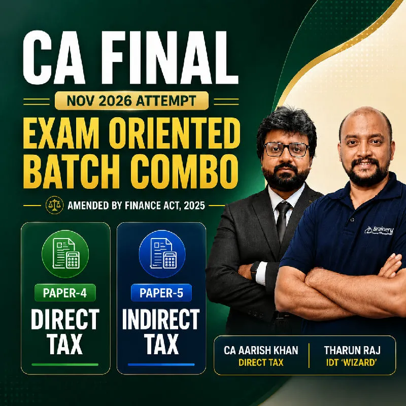 CA Final Direct Tax Laws & International Taxation by CA Aarish Khan