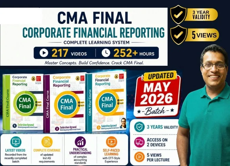CMA Final Corporate Financial Reporting by CA Sudarshan Agarwal